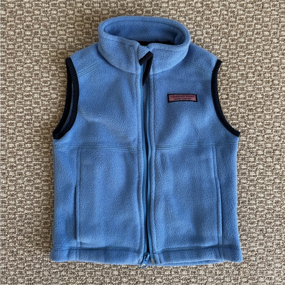 Vineyard Vines Kids Light Blue Fleece Vest